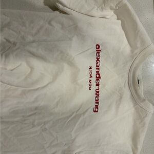 Alexander Wang White Tee with Red Logo
